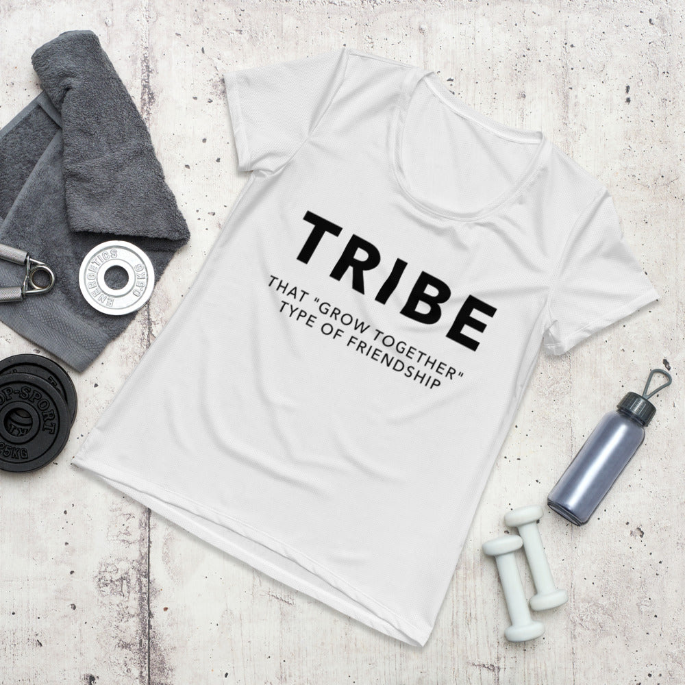 "TRIBE" All-Over Print Women's Athletic T-shirt